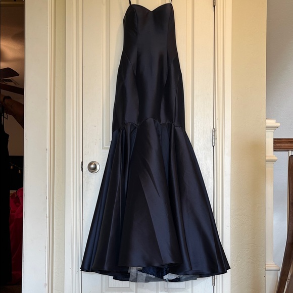 Elegant Navy High Low Dress